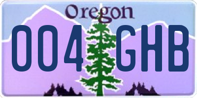 OR license plate 004GHB