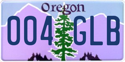 OR license plate 004GLB
