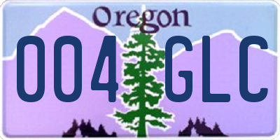 OR license plate 004GLC