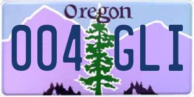 OR license plate 004GLI