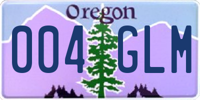 OR license plate 004GLM