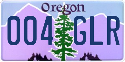 OR license plate 004GLR