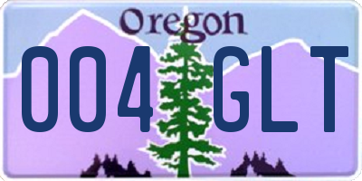 OR license plate 004GLT