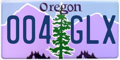 OR license plate 004GLX