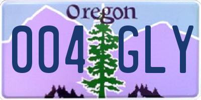 OR license plate 004GLY