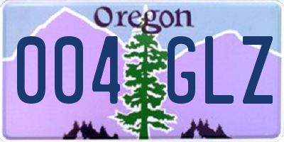 OR license plate 004GLZ