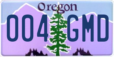 OR license plate 004GMD