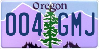 OR license plate 004GMJ