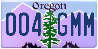 OR license plate 004GMM