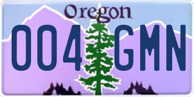 OR license plate 004GMN