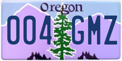 OR license plate 004GMZ