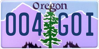 OR license plate 004GOI
