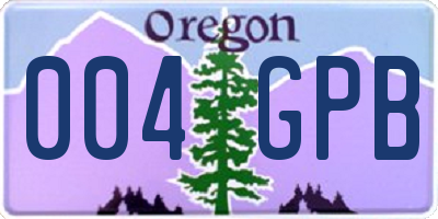 OR license plate 004GPB