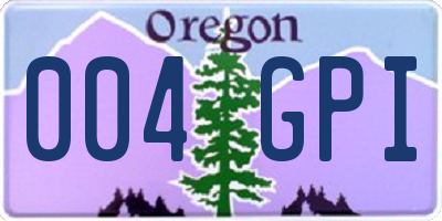 OR license plate 004GPI