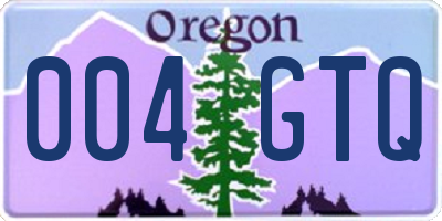 OR license plate 004GTQ