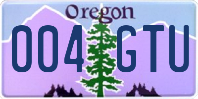 OR license plate 004GTU