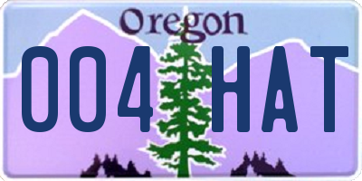OR license plate 004HAT