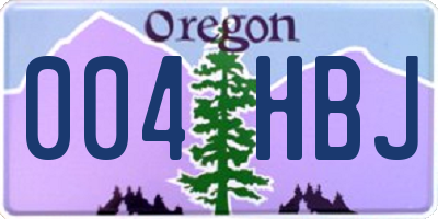 OR license plate 004HBJ