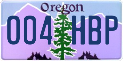OR license plate 004HBP