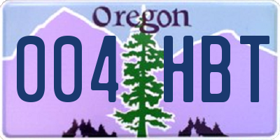 OR license plate 004HBT