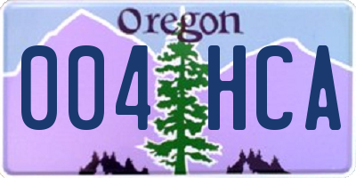OR license plate 004HCA