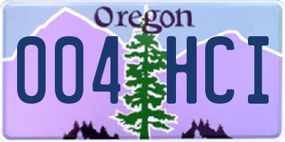 OR license plate 004HCI