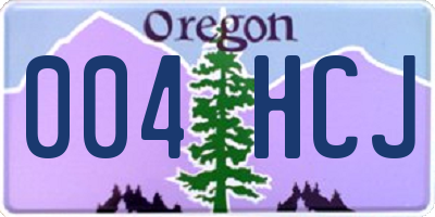 OR license plate 004HCJ