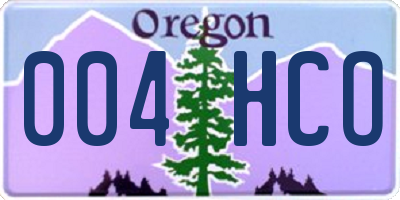 OR license plate 004HCO