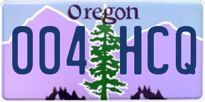 OR license plate 004HCQ