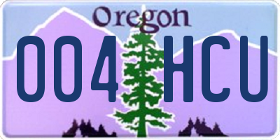OR license plate 004HCU