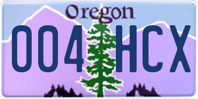 OR license plate 004HCX