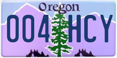 OR license plate 004HCY