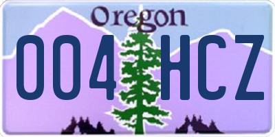 OR license plate 004HCZ
