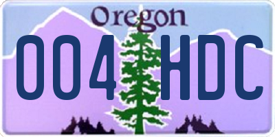 OR license plate 004HDC