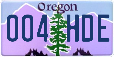 OR license plate 004HDE