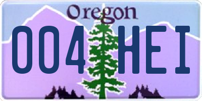 OR license plate 004HEI