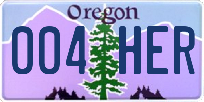 OR license plate 004HER