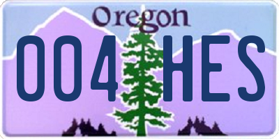 OR license plate 004HES