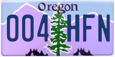OR license plate 004HFN