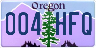 OR license plate 004HFQ