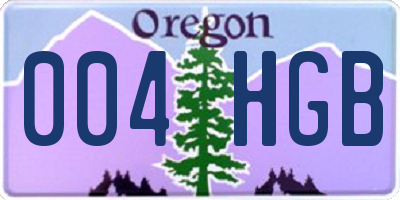 OR license plate 004HGB