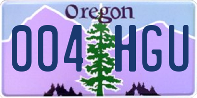 OR license plate 004HGU