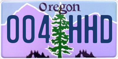 OR license plate 004HHD