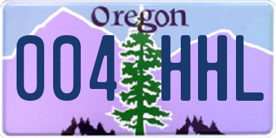 OR license plate 004HHL