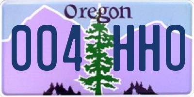OR license plate 004HHO