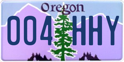OR license plate 004HHY