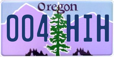OR license plate 004HIH