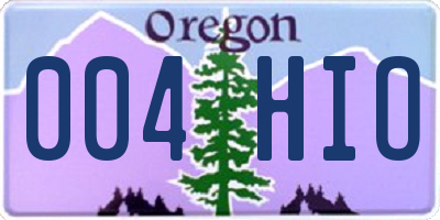OR license plate 004HIO