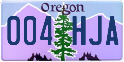 OR license plate 004HJA