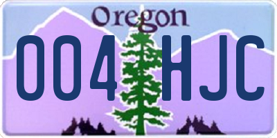 OR license plate 004HJC